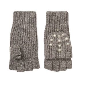 NWT Kate Spade Pearl Pop-top Gloves Wool Blend